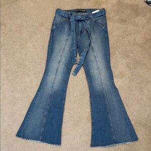 Express Blue Flare & Wide Leg Jeans
